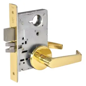 Accentra (formerly Yale) AUR 8822FL Dormitory/Exit Mortise Lock with Augusta Lever, Standard Rose