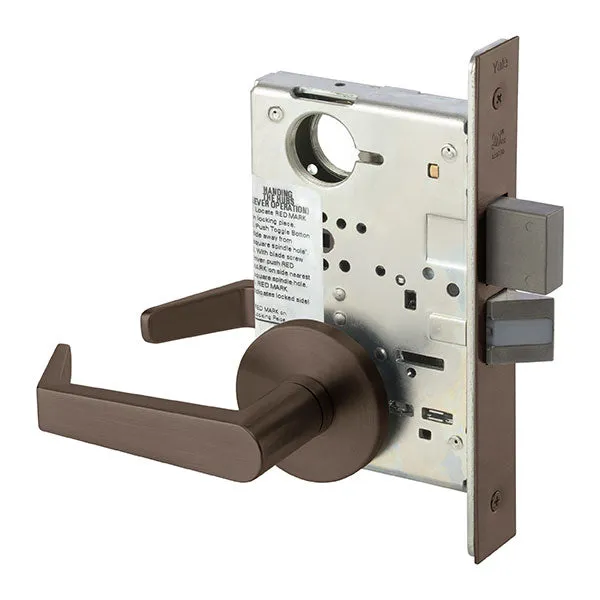 Accentra (formerly Yale) AUR 8822FL Dormitory/Exit Mortise Lock with Augusta Lever, Standard Rose