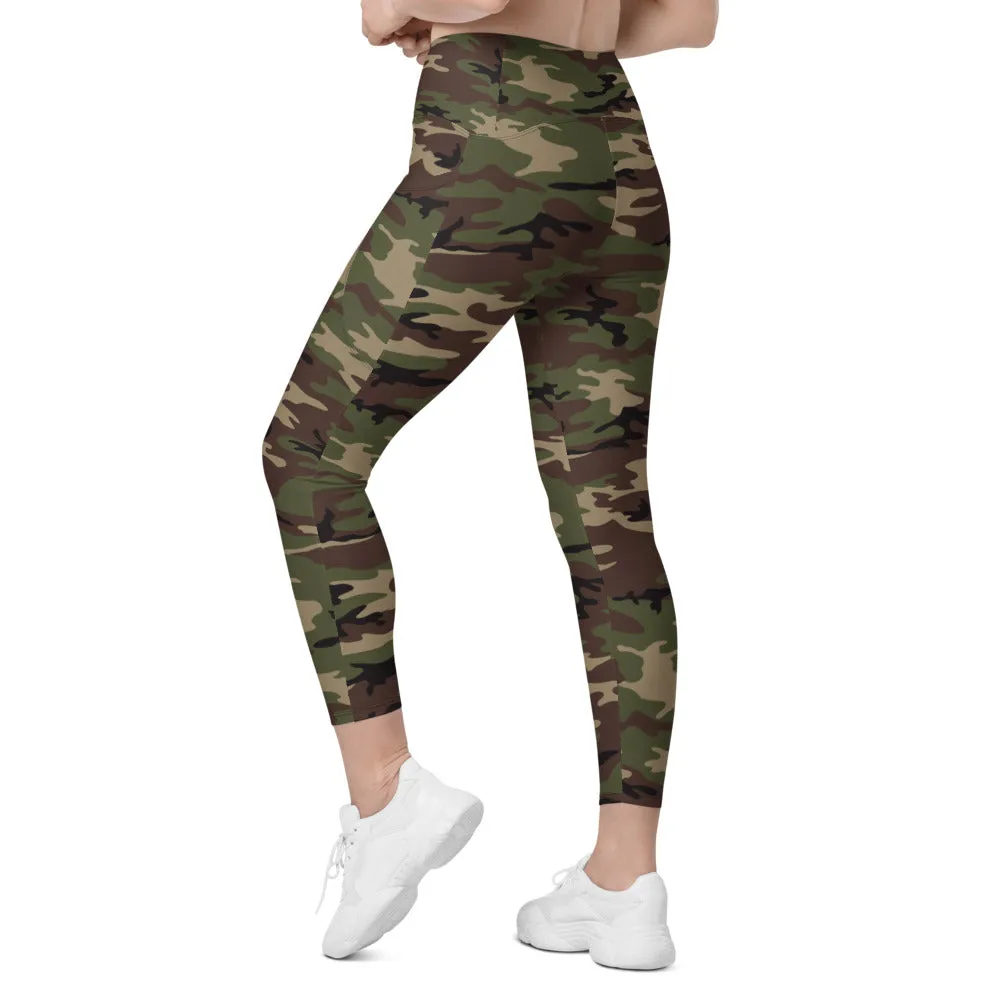 Army Camo Leggings with Pockets