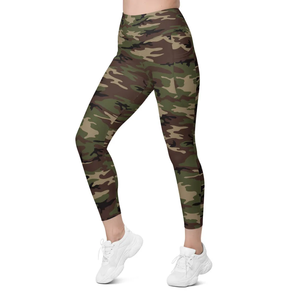 Army Camo Leggings with Pockets