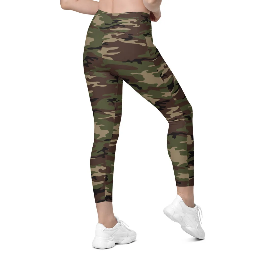 Army Camo Leggings with Pockets