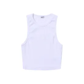 B LOGO SLEEVELESS TOP WHITE