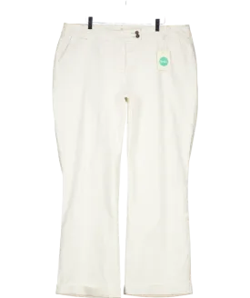 Boden White Double Button Straight Leg Jeans UK 20