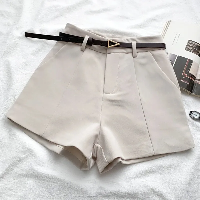 Casual A-line High Waist Vintage Shorts