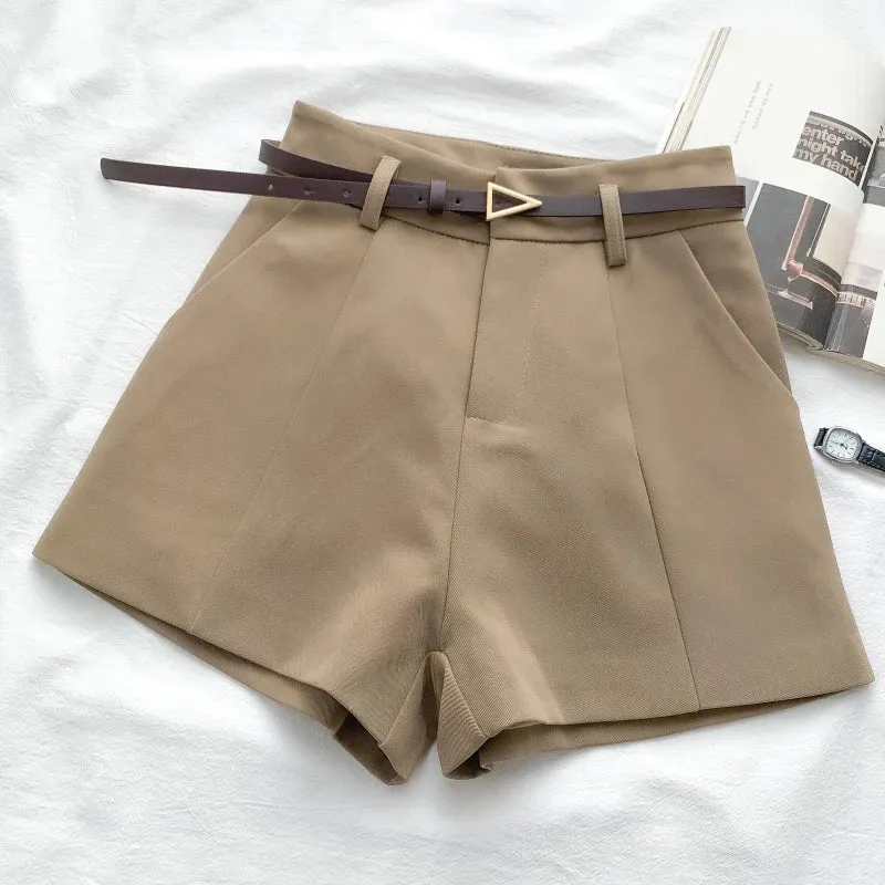 Casual A-line High Waist Vintage Shorts