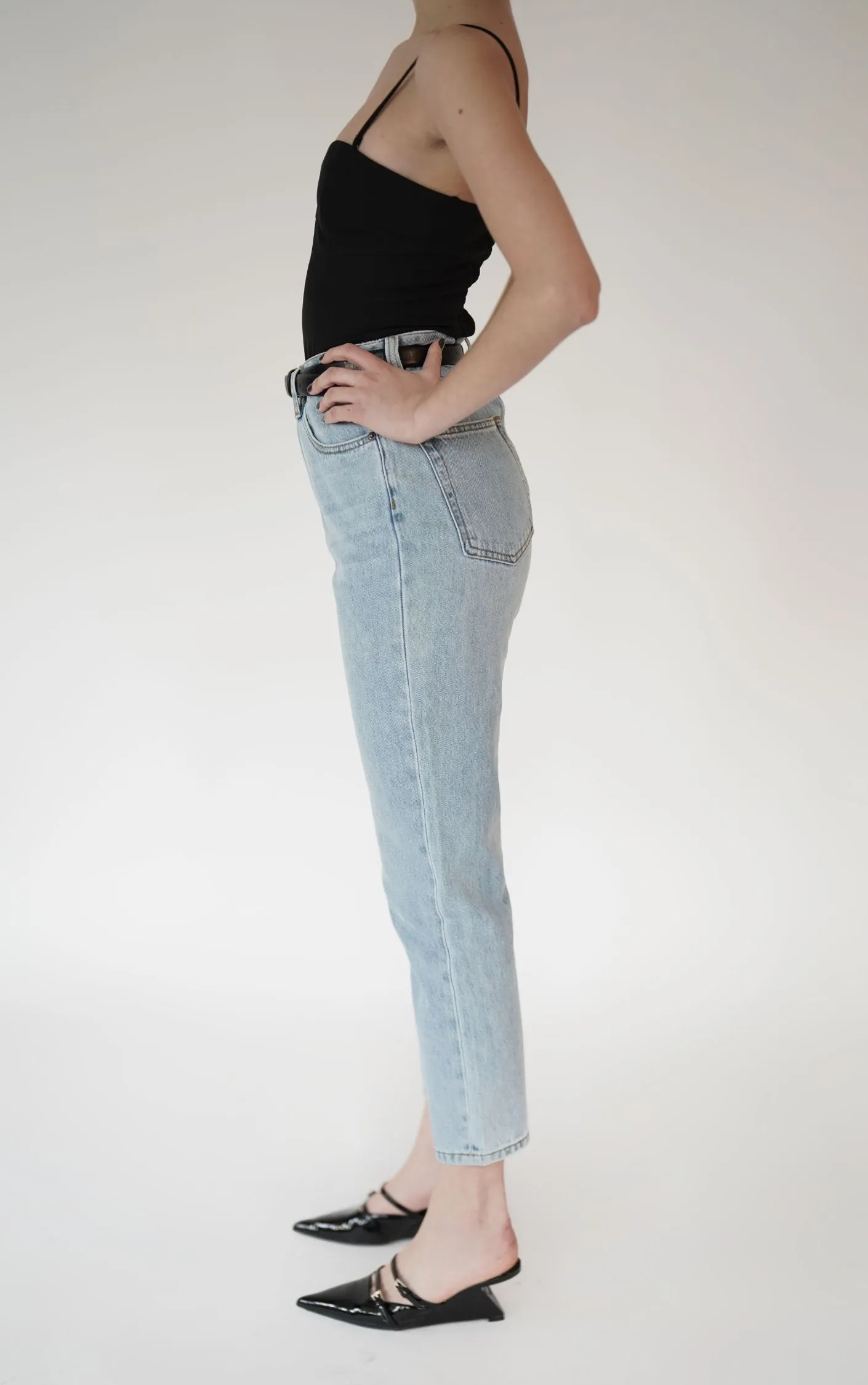 Cropped Straight-Leg Jeans