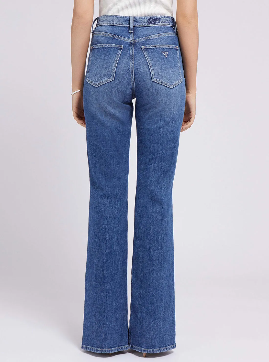 Eco High-Rise 80s Straight Split Denim Jeans In Enlinghtment Wash