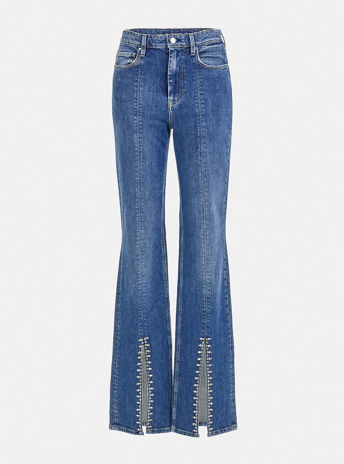 Eco High-Rise 80s Straight Split Denim Jeans In Enlinghtment Wash