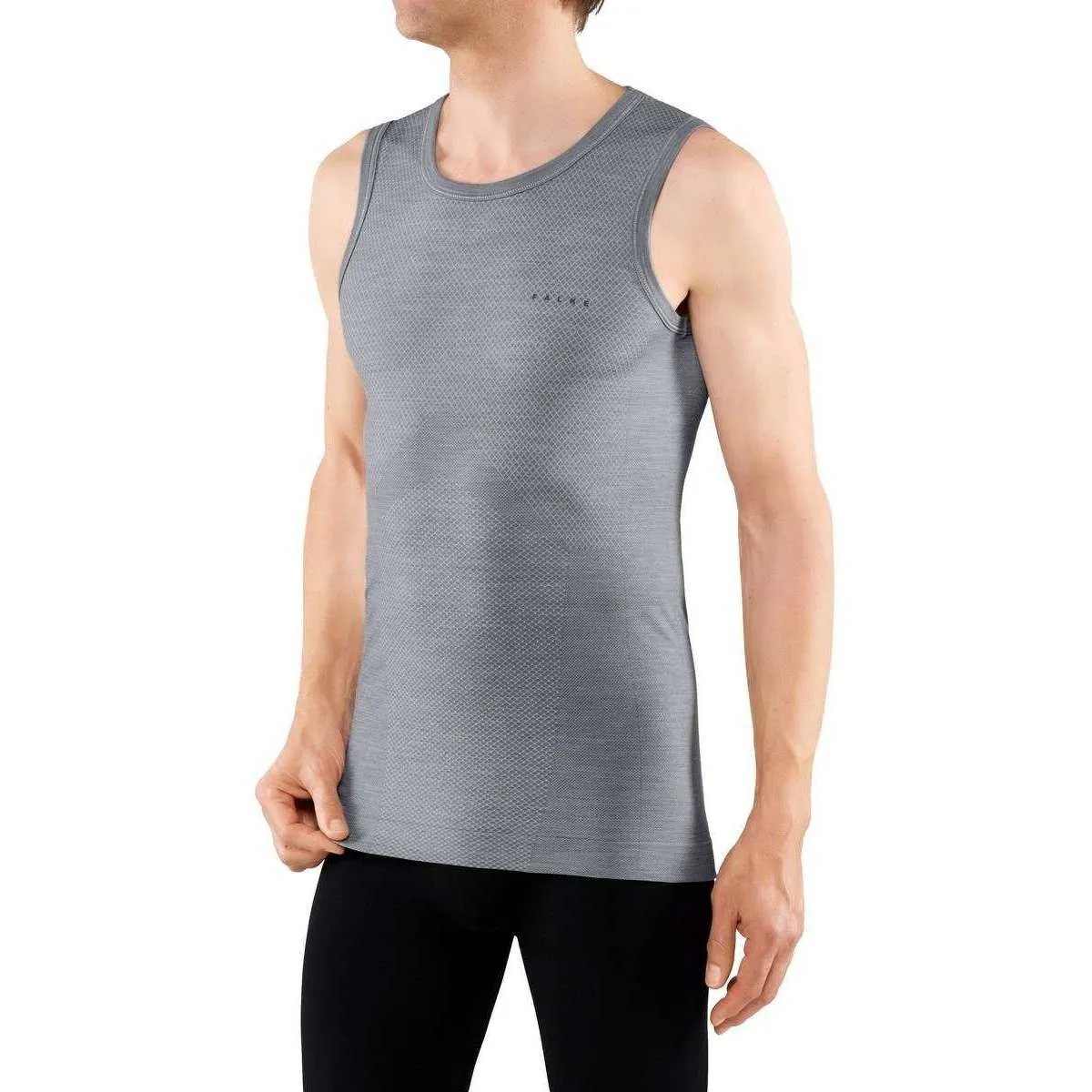 Falke Wool Tech Light Sports Singlet Vest - Grey Heather