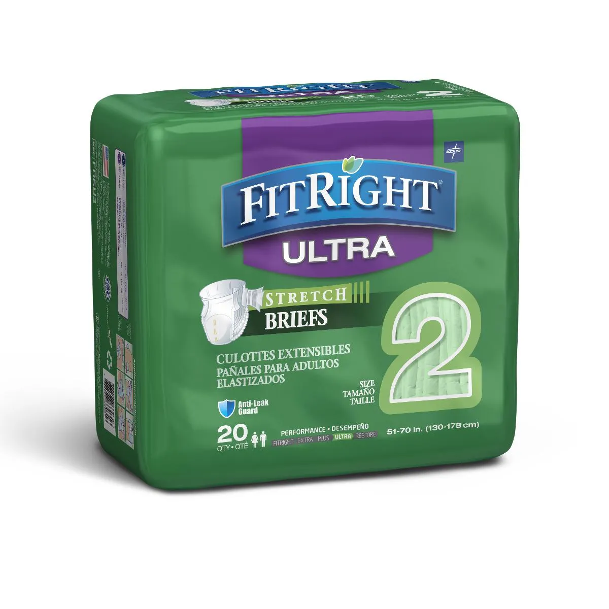 FitRight Stretch Ultra Incontinence Briefs with Center Tab