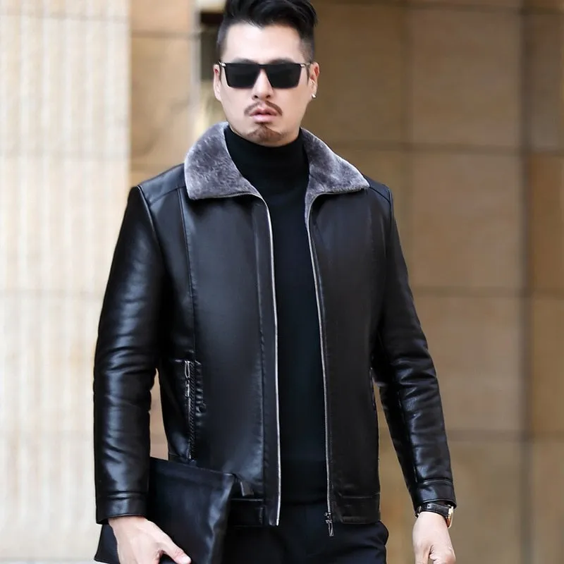 Funki Buys | Jackets | Men's Leather Luxury Sheepskin Jacket