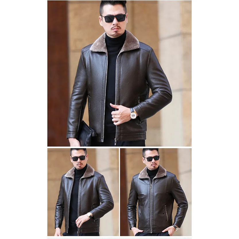 Funki Buys | Jackets | Men's Leather Luxury Sheepskin Jacket