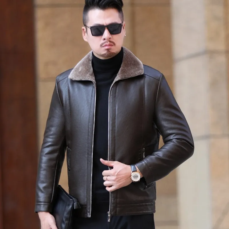 Funki Buys | Jackets | Men's Leather Luxury Sheepskin Jacket