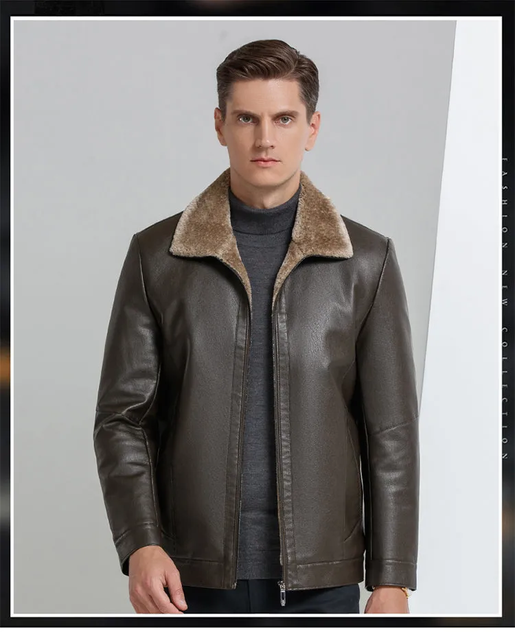 Funki Buys | Jackets | Men's Leather Luxury Sheepskin Jacket