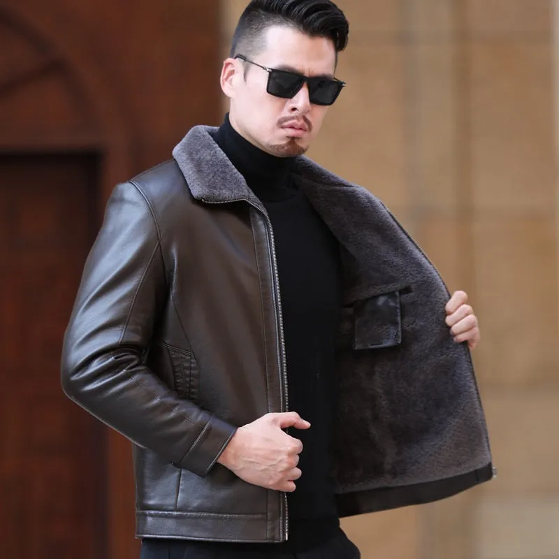 Funki Buys | Jackets | Men's Leather Luxury Sheepskin Jacket