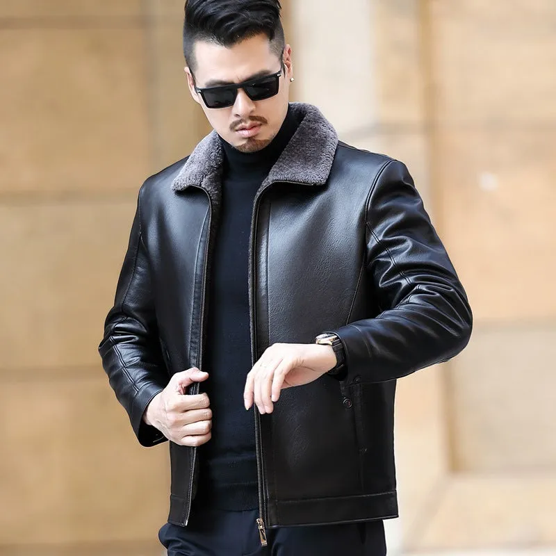 Funki Buys | Jackets | Men's Leather Luxury Sheepskin Jacket