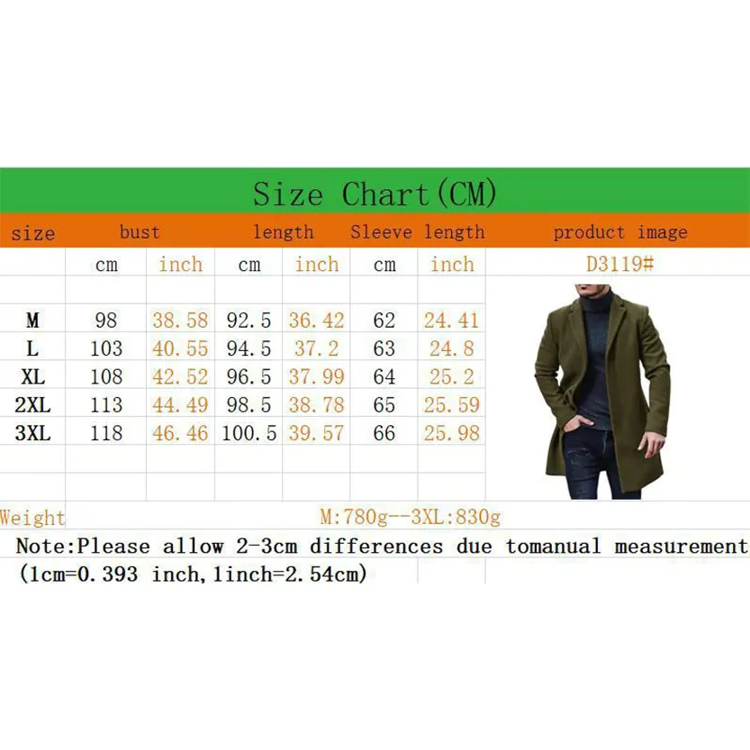 Funki Buys | Jackets | Men's Mid Thigh Lightweight Woolen Coat