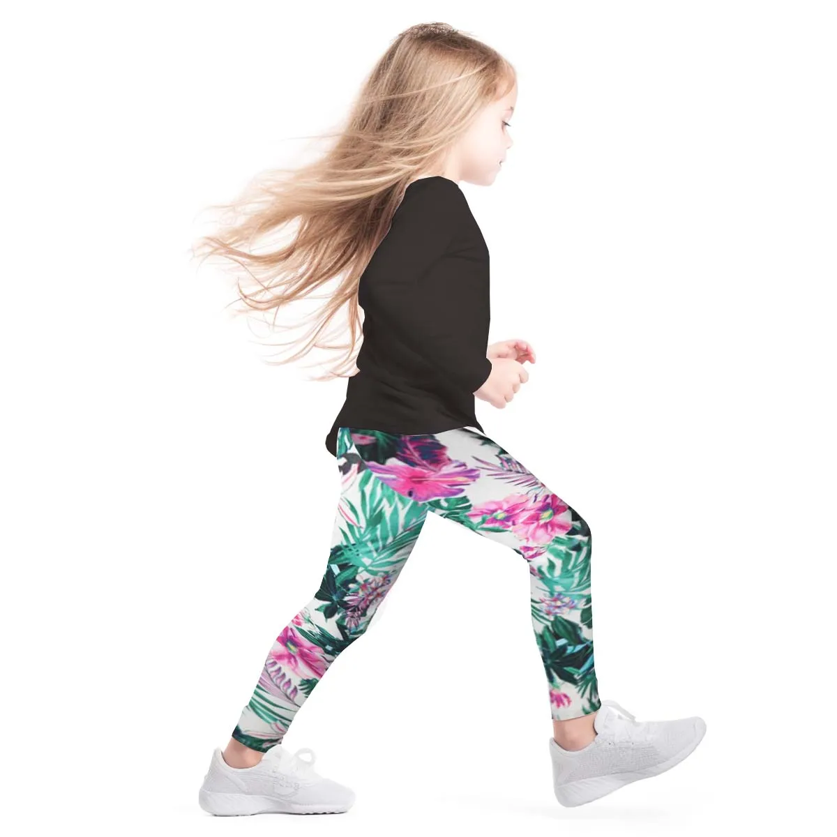 Girls Sports Leggings | Beautiful Floral Allover Print | Ankle-length | Activewear | Age 3 – 12 Years | Broggs®