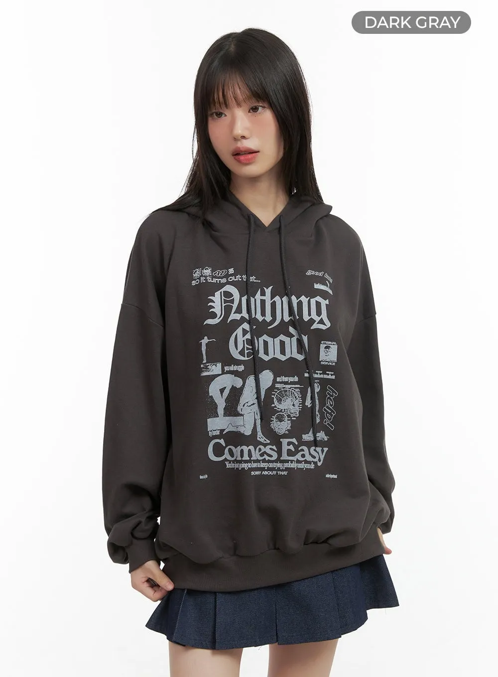 Graphic Loose Hoodie CO410