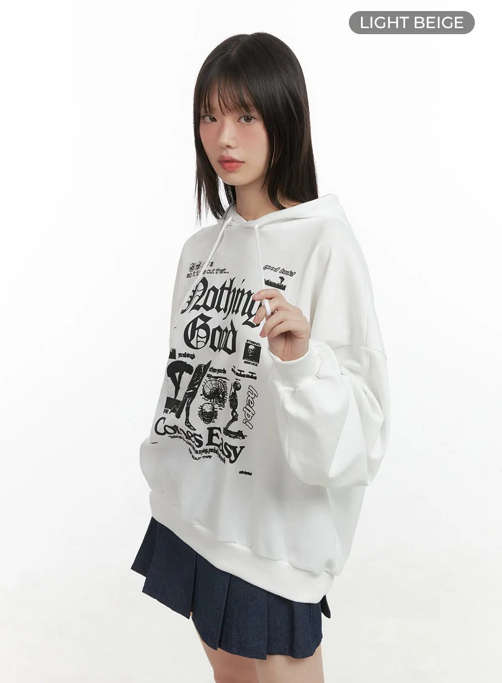 Graphic Loose Hoodie CO410