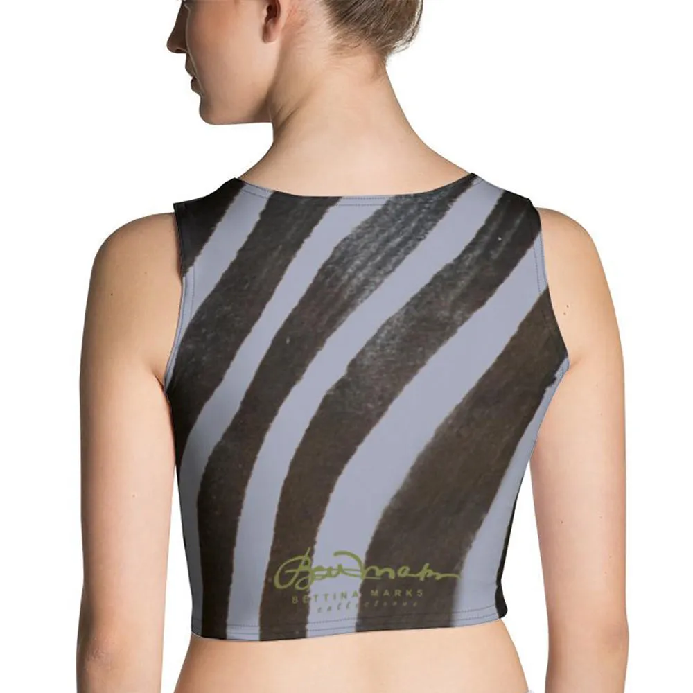 Grey Zebra Crop Top