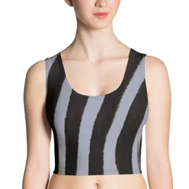 Grey Zebra Crop Top