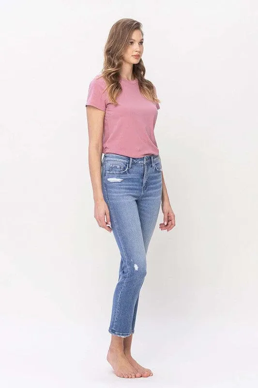 High Rise Slim Straight Jeans - Flying Monkey