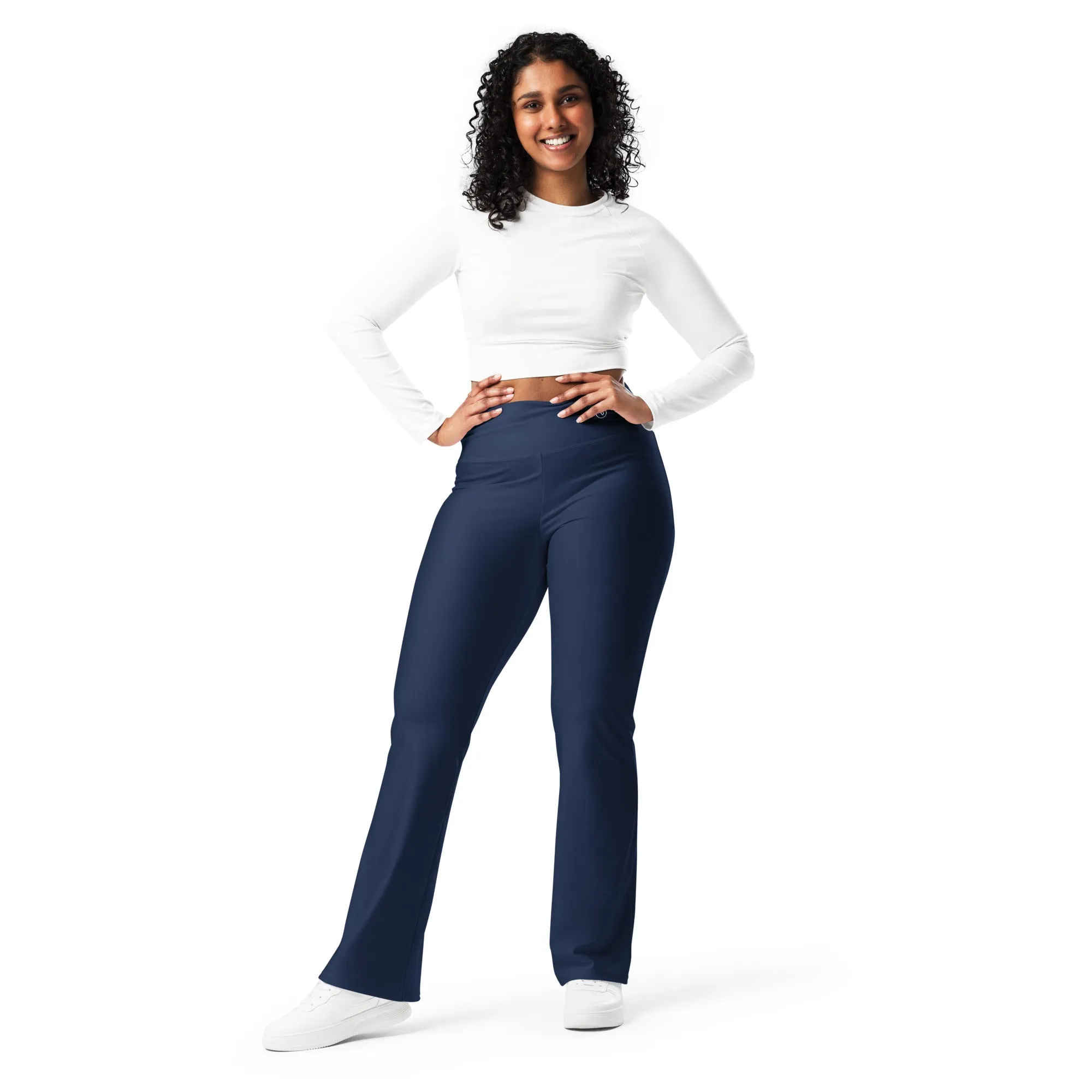 Humble Sportswear™ Women's Navy Blue Flare Leggings