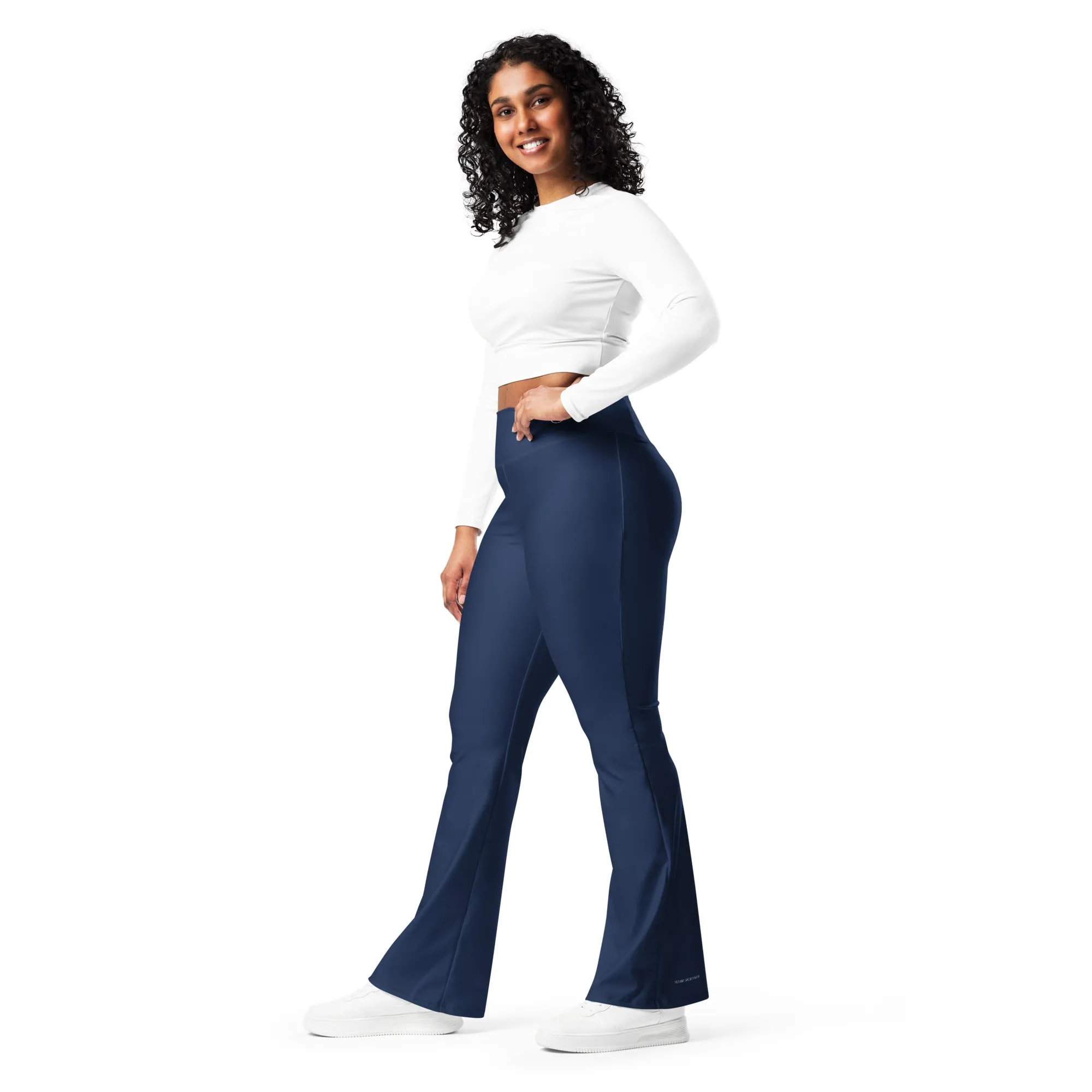 Humble Sportswear™ Women's Navy Blue Flare Leggings