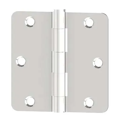 Ives 5BB1RC 14 4.5X4.0 630 5-Knuckle Ball Bearing Hinge Standard Weight, 4-1/2" x 4", Round Corners, Satin Stainless Steel