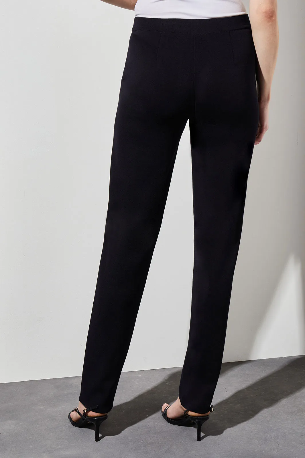 Knit Straight-Leg Cropped Pants