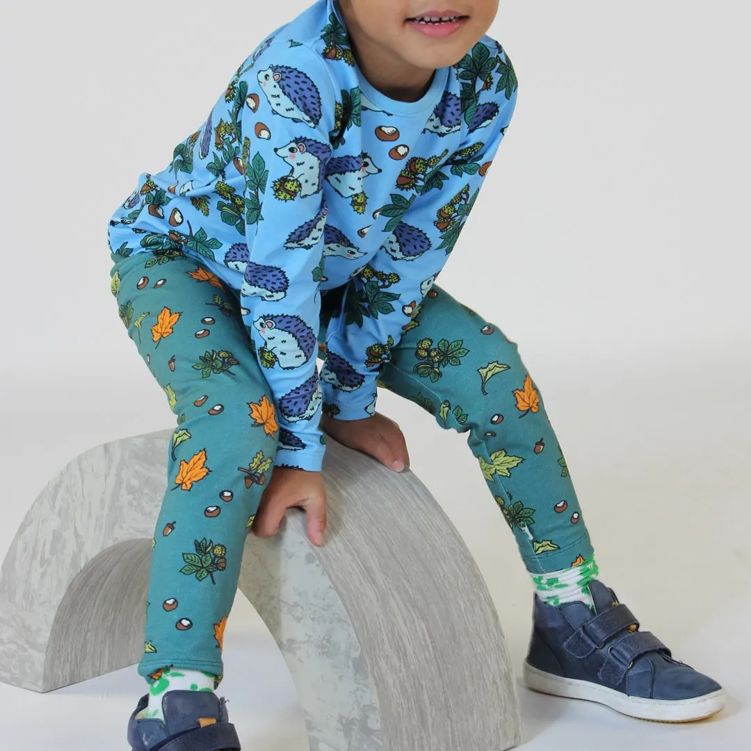 Leggings for children with Fall leaves