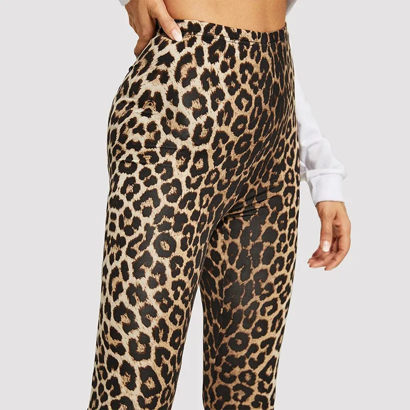 Leopard Print Leggings Stretch Various Sizes