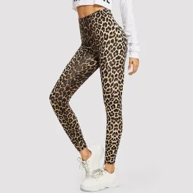 Leopard Print Leggings Stretch Various Sizes