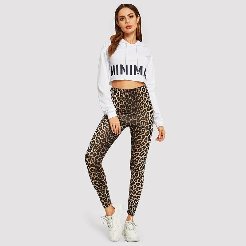 Leopard Print Leggings Stretch Various Sizes