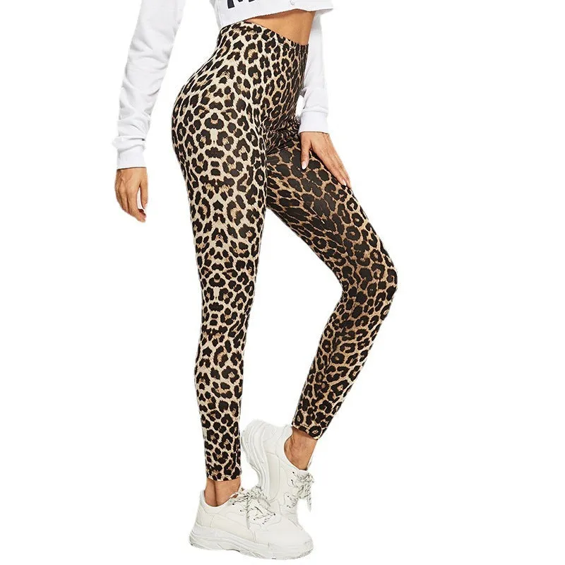 Leopard Print Leggings Stretch Various Sizes