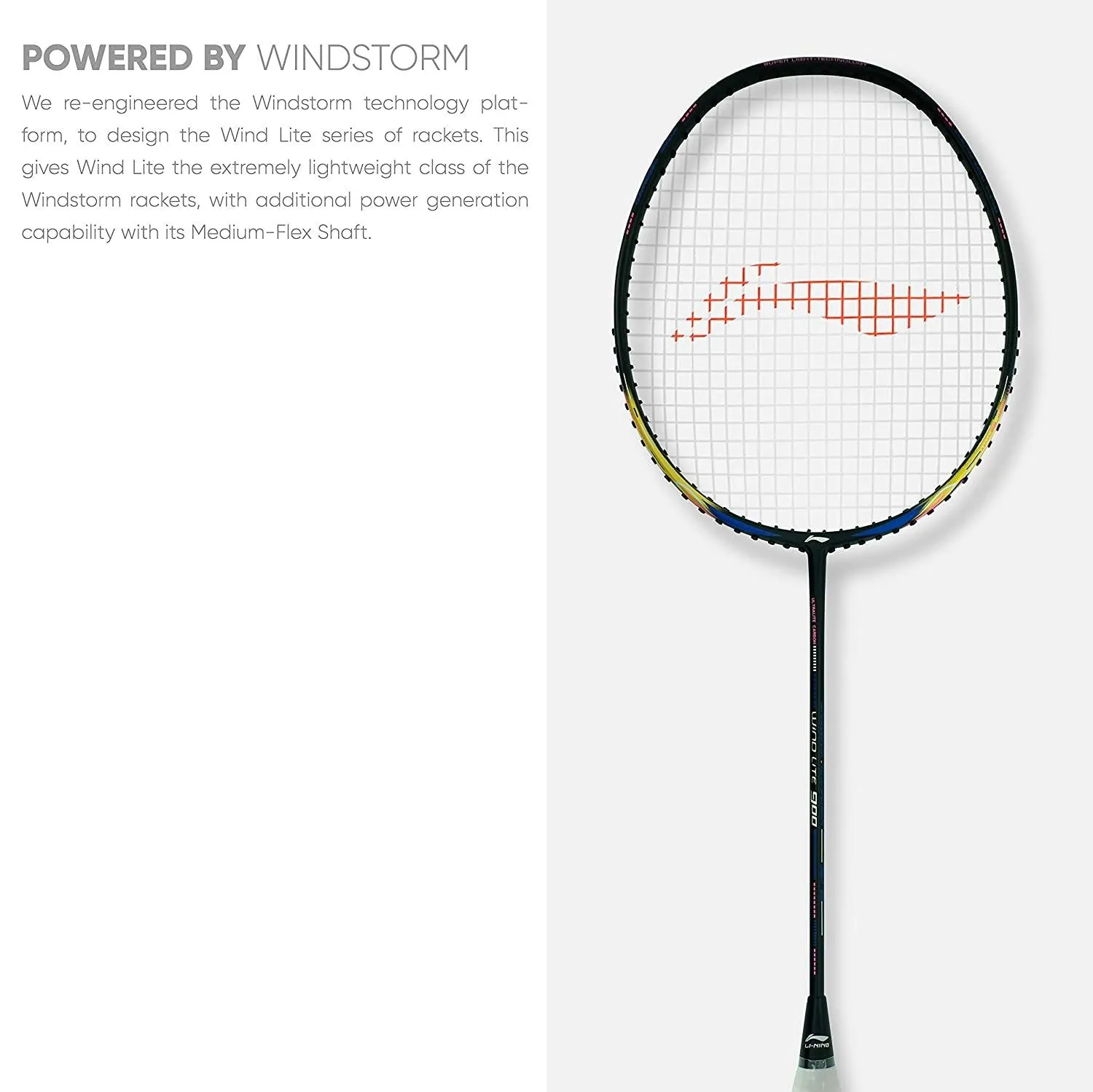 Li-Ning Wind Lite 900 Carbon Fibre Strung Badminton Racket