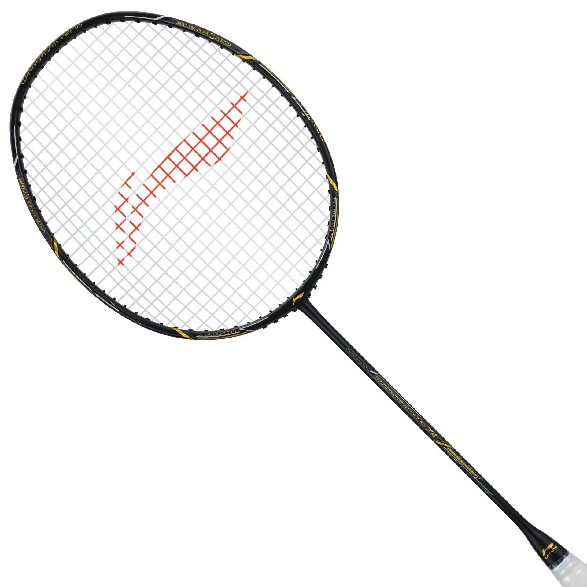 Li-Ning Windstorm Nano 74 Professional Badminton Racquet Unstrung Black/Gold