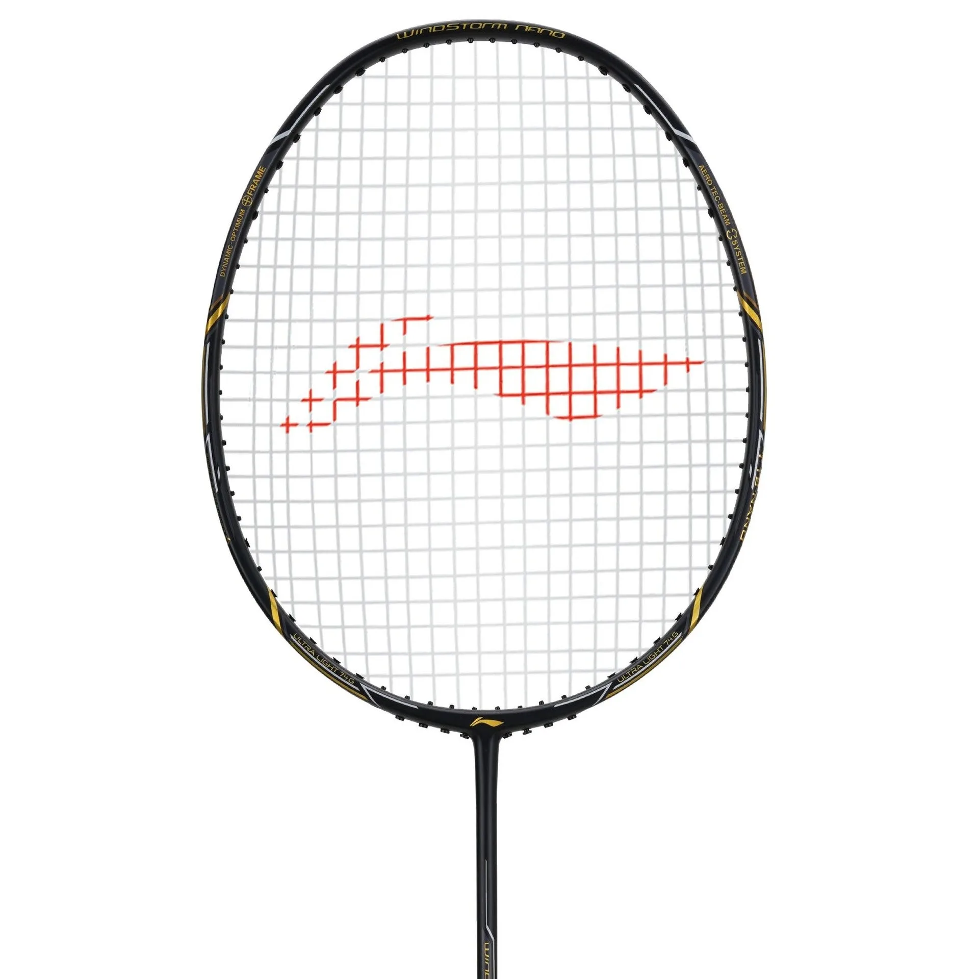 Li-Ning Windstorm Nano 74 Professional Badminton Racquet Unstrung Black/Gold