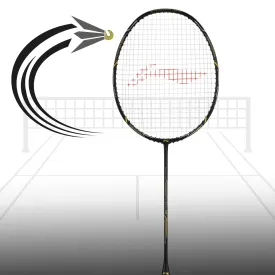 Li-Ning Windstorm Nano 74 Professional Badminton Racquet Unstrung Black/Gold