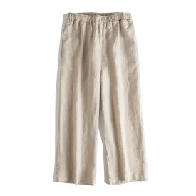 Loose Linen Casual Pants Women Straight Leg pants