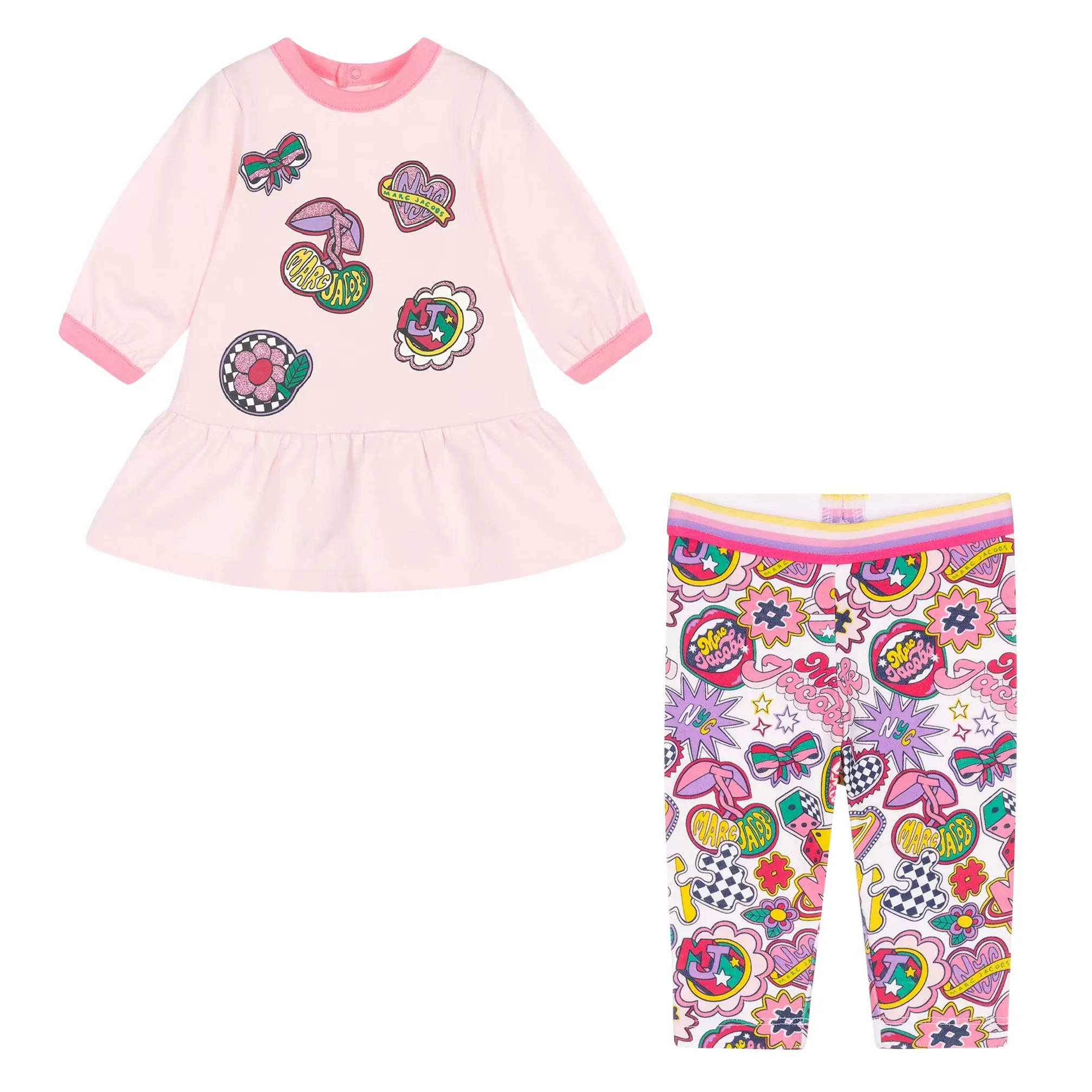 Marc Jacobs Baby Girls Dress & Leggings Printed Ensemble