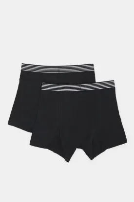 Men Black Boxers Brief Set (Pack of 2)