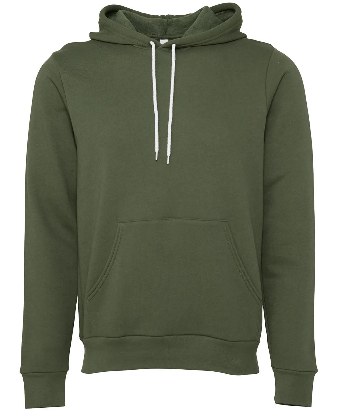 Military Green - Unisex polycotton fleece pullover hoodie