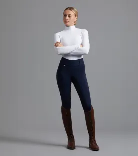 Mirillo Ladies Full Seat Gel Riding Tights Navy