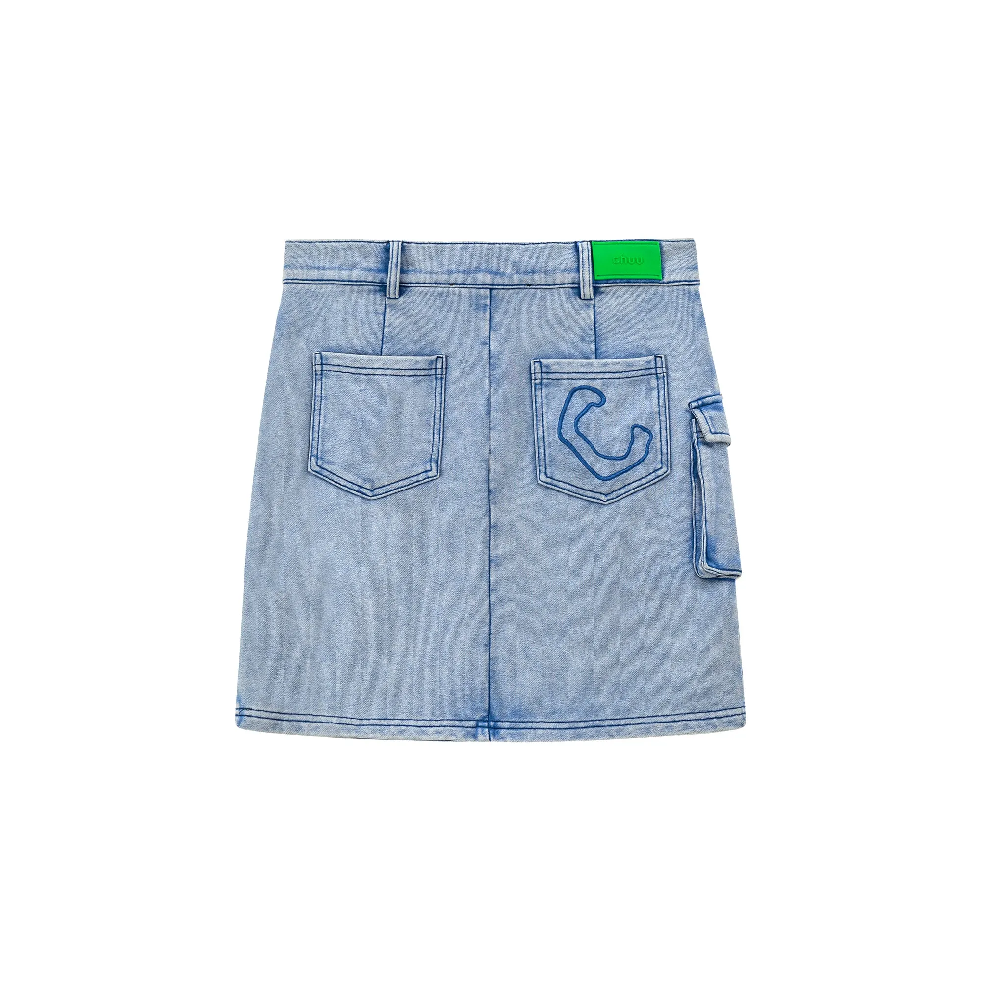 One Thing About Me High-Waist A-Line Denim Skirt