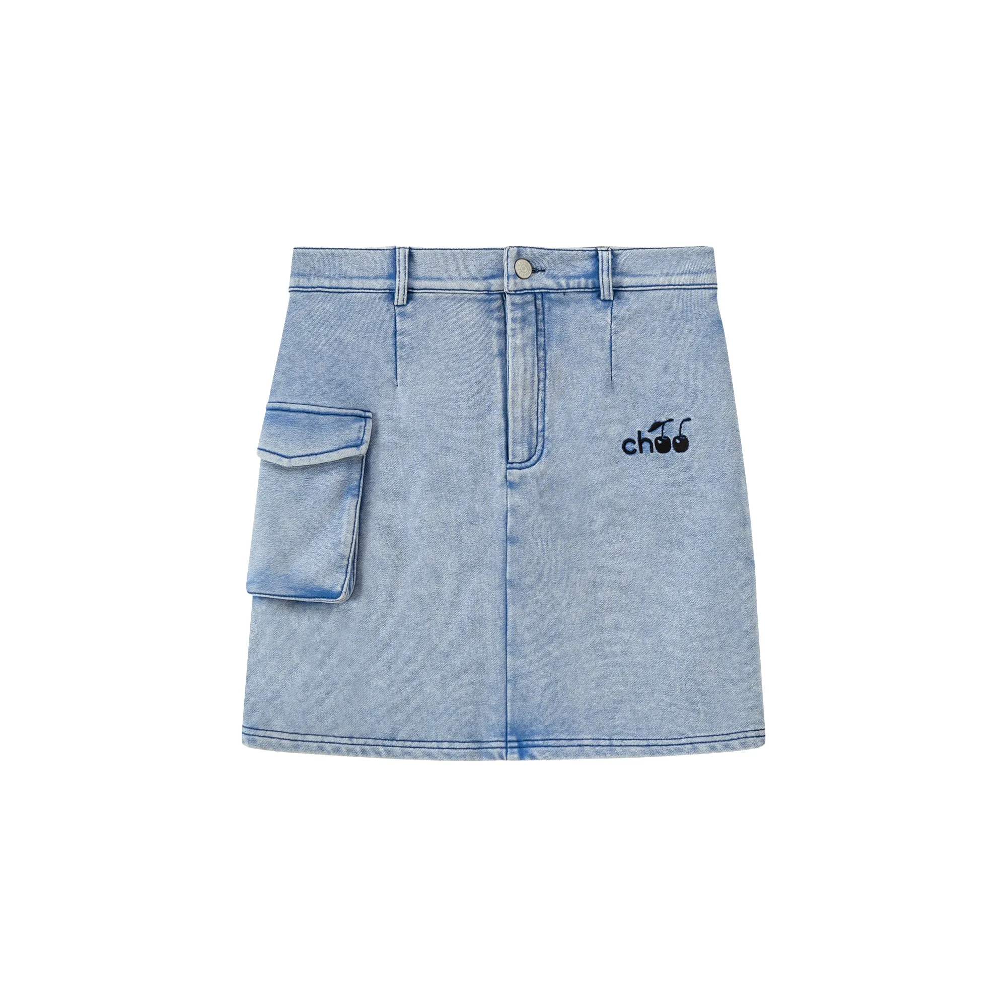 One Thing About Me High-Waist A-Line Denim Skirt