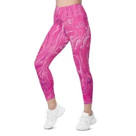 Pink Swirl Leggings with Pockets