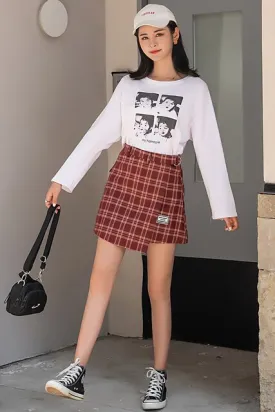 Plaid Mini-Skirt With Waistbelt