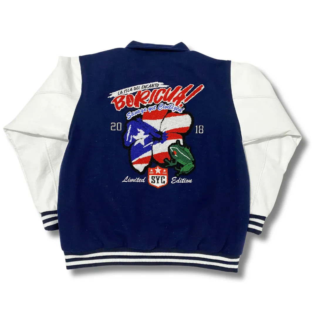 Premium Puerto Rico (Navy blue) Varsity Jacket